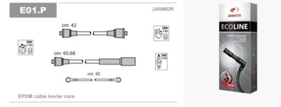 Дроти запалювання wysokiego напруги fiat 126p st std kpl janmor фото №1