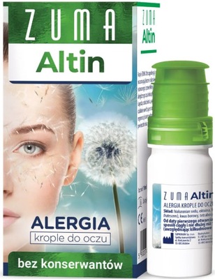 Zuma Altin krople do oczu na ALERGIĘ Podrażnienia Zapalenie spojówek 10ml