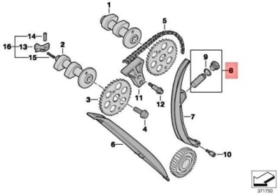 Bmw болт натягувача ланцюга 11317700404 фото №1