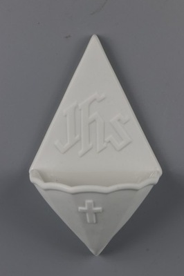 IHS Chrystogram porcelanowa kropielnica Art Deco