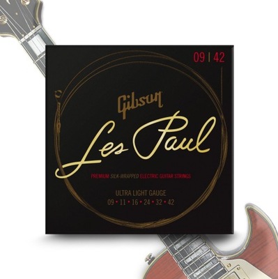 Struny do gitary elektrycznej 9-42 Gibson SEG-LES09 Les Paul