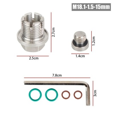 M12.1-1.25/1.5/1.75x 15mm Oil Drain Plug Over