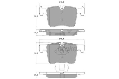 TOMEX BRAKES ZAPATAS DE FRENADO BMW X3 F25 10- PARTE DELANTERA  