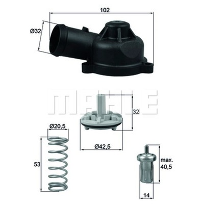 TERMOSTAT, MATERIAL DE REFRIGERACIÓN MAHLE TI 244 83D  