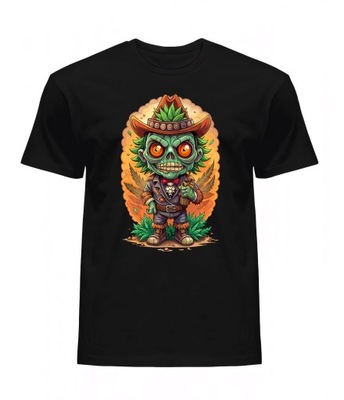 Koszulka Męska THC CBD 420 dla Entuzjastów Konopi Weed Rozmiar: XL