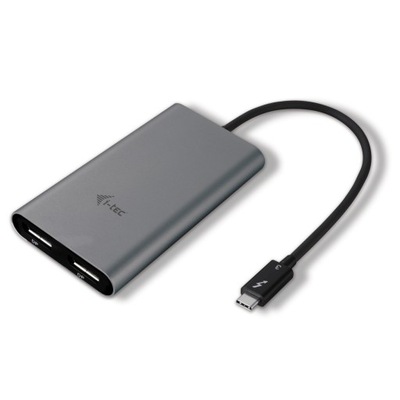 2x i-tec THUNDERBOLT 3 Adapter 2x DisplayPort 4K 5K do Notebooków i Tabletó