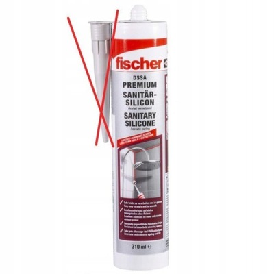 Fischer DSSA Premium silikon sanitarny BEZBARWNY