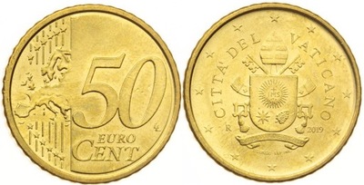 Watykan 50 euro centów 2019