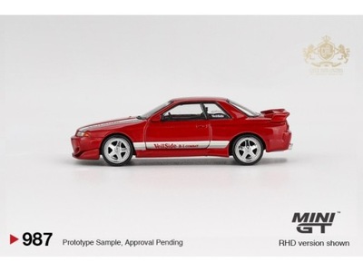 Mini GT 1:64 Nissan Skyline GT-R (R32) Gunmetal W/ Matsuda Figure
