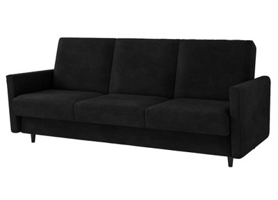 Sofa do salonu z funkcją spana 221 cm czarna loft