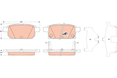 КОЛОДКИ ТОРМОЗНЫЕ - КОМПЛЕКТ COTEC GDB3529