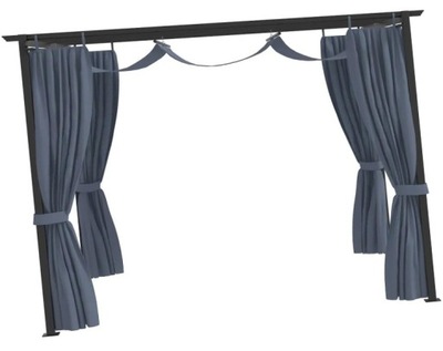 ALTANA OGRODOWA Z ZASŁONAMI = PERGOLA ZADASZENIE