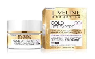 Eveline Gold Liftexpert krem z 24K złotem 50+ 50ml