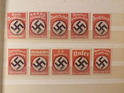 Niemcy Ndsap znaczki propaganda NZ nr 6 rzadkie
