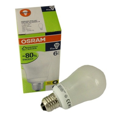 OSRAM ŚWIETLÓWKA DULUX VALUE 11W=50W E27 230V