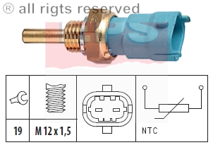 Датчик температуры воды facet 1.830.239 1338467 фото №1