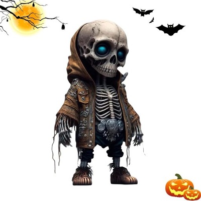 Ozdoba z figurką szkieletu na halloween ozdoby Halloweenowa ogrodu i biurko