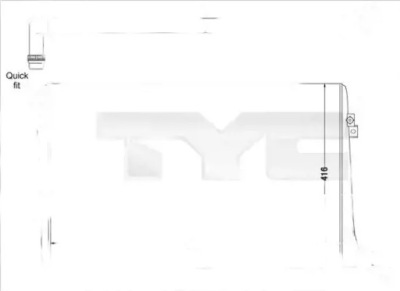 Радиатор воды 737-0063-r tyc audi a3 8p/8pa/8p7 фото №1