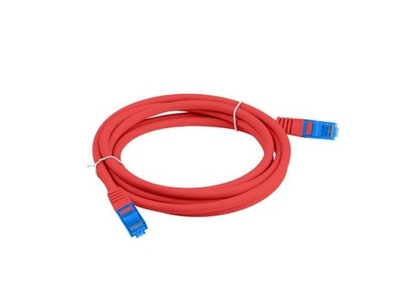 LANBERG PATCHCORD S/FTP KAT.6A 1M CZERWONY LSZH CCA (FLUKE PASSED) PCF6A-10