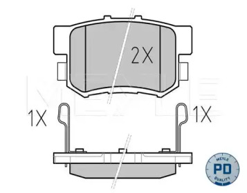 КОЛОДКИ ТОРМОЗНЫЕ SUZUKI ROVER HONDA MEYLE