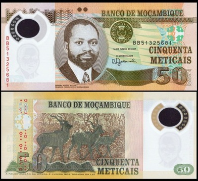 Mozambik 50 Meticais 2017 P-150b UNC Polimer