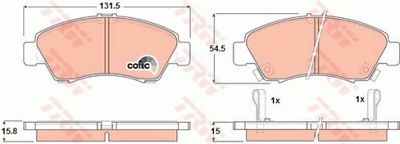 КОЛОДКИ ТОРМОЗНЫЕ ПЕРЕД HONDA CIVIC 91-EG/95-EJ9/JAZZ 02-/CITY