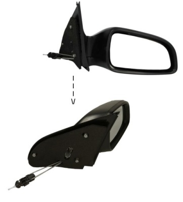 Дзеркало механічний праве opel astra h 2003-2009 фото №1