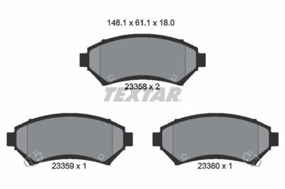 ZAPATAS DE FRENADO TEXTAR 2335801  