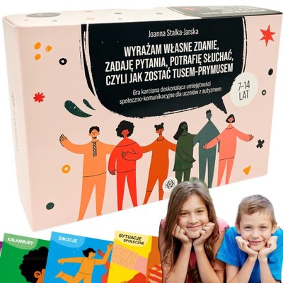 GRA WYRAŻAM WŁASNE ZDANIE, ZADAJĘ PYTANIA – AUTYZM TUS, RELACJE + ołówek