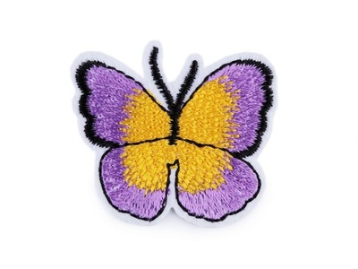Termołatka naprasowanka motyl aplikacja fioletowa