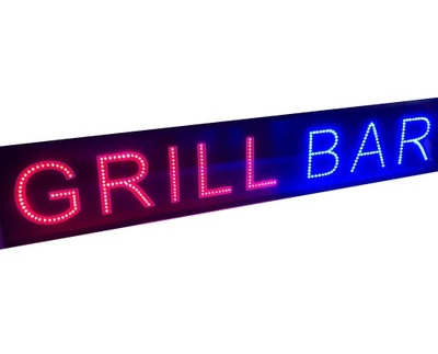 REKLAMA LED GRILL BAR 220X40 CM SZYLD NEON 230V