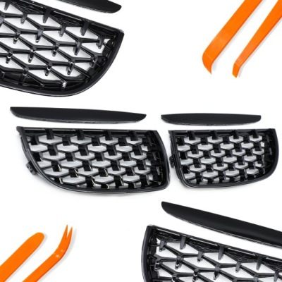 Решітка радіатора решітка радіатора решітки радіатора bmw 3 e90 e91 05-07 чорний блиск diament фото №1