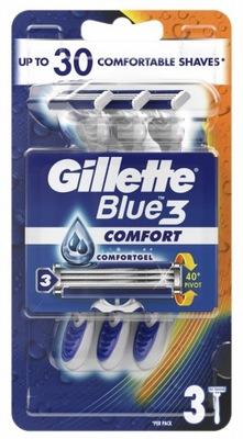 Gillette Blue3 Comfort zestaw maszynek do gol. 3szt