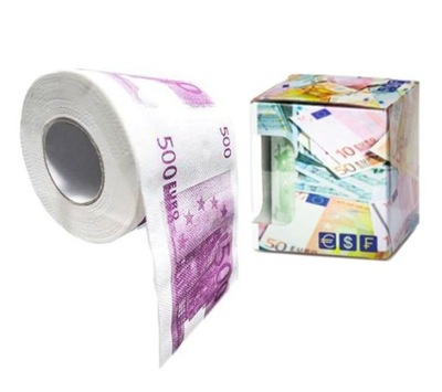 PAPIER TOALETOWY 500 EURO EUR ŚMIESZNY PREZENT