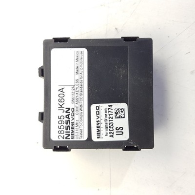 Модуль блок керування keyless g35 q40 28595jk60a фото №1