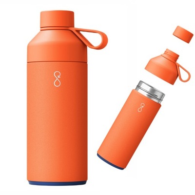 Duża butelka termiczna wielorazowa Ocean Bottle Big 1 l - sun orange