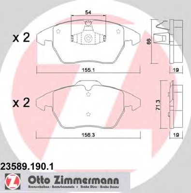 ZIMMERMANN CITROEN C4 I TRINKELĖS PRIEK. 23589.190.1 