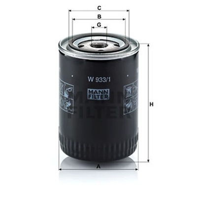 FILTRAS ALYVOS MANN-FILTER W 933/1 