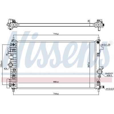 BC23AE NISSENS RADUADOR DEL MOTOR CONVIENE DO: OPEL INSIGNIA A, INSIGNIA A COU  