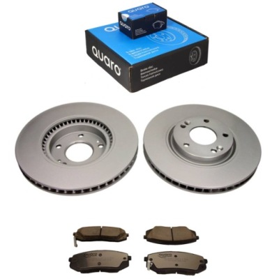 Тормозные диски+ тормозные колодки керамические перед hyundai i40 i ix35 kia soul ii sportage iii фото №1