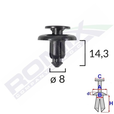 REMACHE TAPICERSKA DE COLECTOR ROMIX B25636 1 PIEZA  