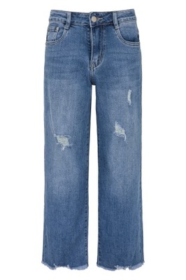 spodnie jeansowe szerokie niebieskie 110 / 116 regulacja