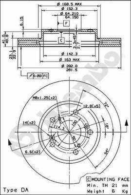 ДИСК ТОРМОЗНОЙ HONDA ACCORD 03- 2,4