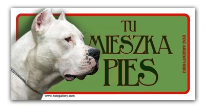 Dog Argentyński TABLICZKA