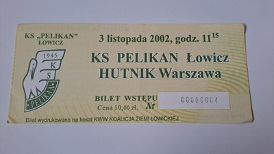 PELIKAN ŁOWICZ - HUTNIK WARSZAWA 03-11-2002