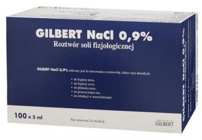 GILBERT NaCl 0,9% roztwór soli fizjologicznej 100x5ml