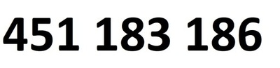 451 183 186 - ZŁOTY NUMER ORANGE