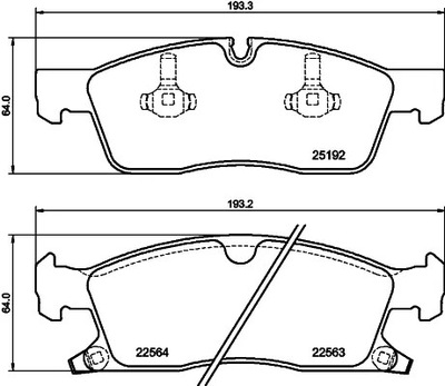 HELLA 8DB 355 039-961 JUEGO ZAPATAS HAMULCOWYCH,  