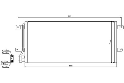 КОНДЕНСАТОР NISSENS 7D0820413B 53326 168555 VW5901