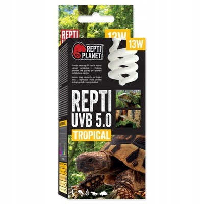 ŻARÓWKA UVB 5 13W TERRARIUM REPTI PLANET TROPICAL